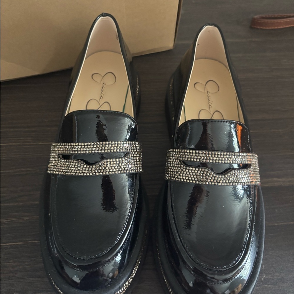 Jessica Simpson Rhinestone Penny Loafer - Picture 2 of 5